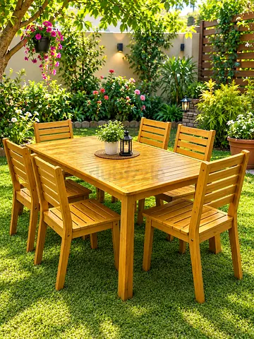 Rectangular outdoor dining table (210x100x76 cm)