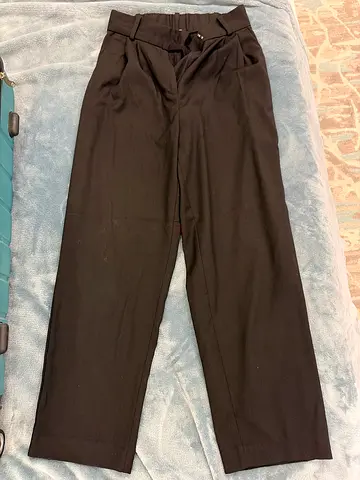 Black tailored high-waist women's trousers, size available
