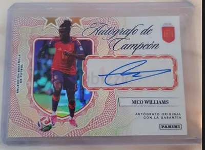 Nico Williams Autografo de Campeon /25 - Panini Pasion Espana 2026