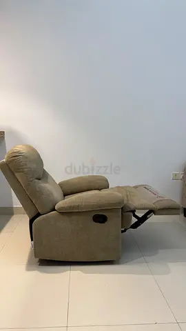 DANUBE HOME SOFA RECLINER Comfortable single-seater recliner sofa in beige
