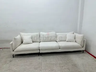 Perfect condition indigo three seater sofa