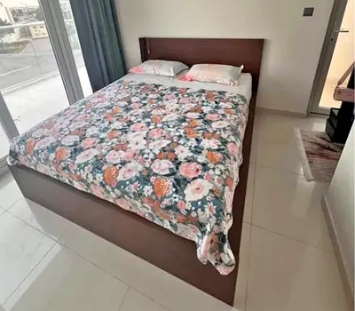 Ikea king size bed with mattress and storage drawers