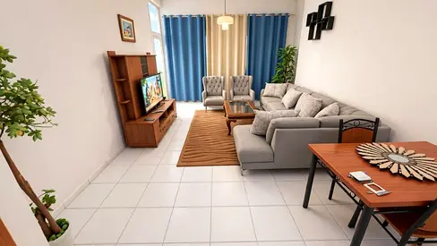شقة غرفة وصالة مفروشة | للايجار الشهري | عجمان - الراشدية - أبراج عجمان وان | شامل الفواتير و الإنترنت - باركينج خاص للشقة