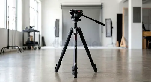 Lightweight Professional Camera Tripod with Fluid Head - Good Condition