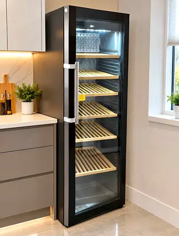 New Liebherr WKt 5552 GrandCru Upright Glass Door Wine Cabinet, 573 Litres