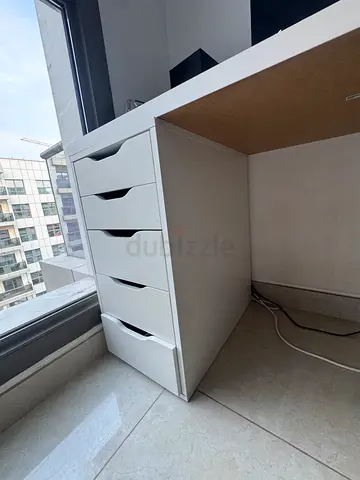 Alex Drawer Ikea White 4-Drawer Compact Storage Unit — Good Condition