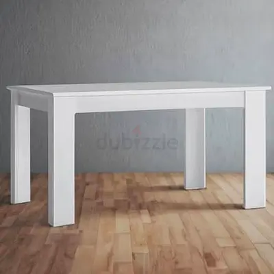 8 Seater White wooden dining table