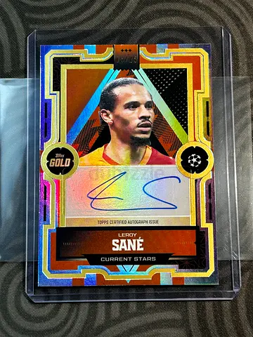 LEROY SANÉ AUTO /25 Topps Gold UEFA Club Competitions