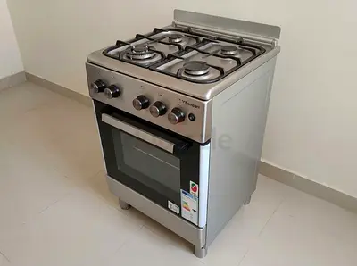 Used 4-Burner Gas Cooker with Oven – Stainless Steel, Good Condition