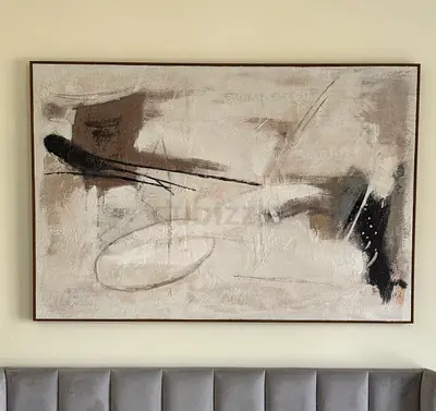 Large Abstract Neutral Toned Canvas Painting size 100 x  150