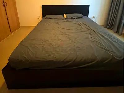 Ikea Queen size bed with mattress and storage drawers