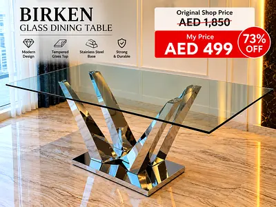 Luxury Glass Table | Dubai Marina