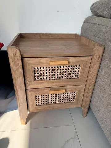 Solid wood TV console, shoe rack and side table set