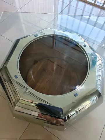 Steel Coffee Table with Glass