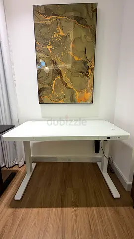 adjustable electric standing desk - white, like new