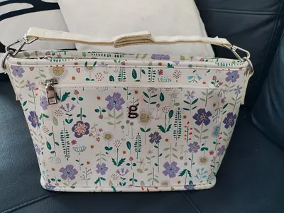 Giggles All-Over Floral Print Diaper Bag with Detachable Strap