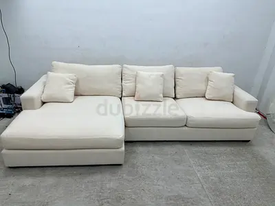Perfect condition pottery barn beige color lshape sofa