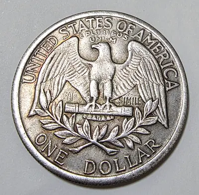 Vintage United States Silver One Dollar Coin - Eagle Reverse