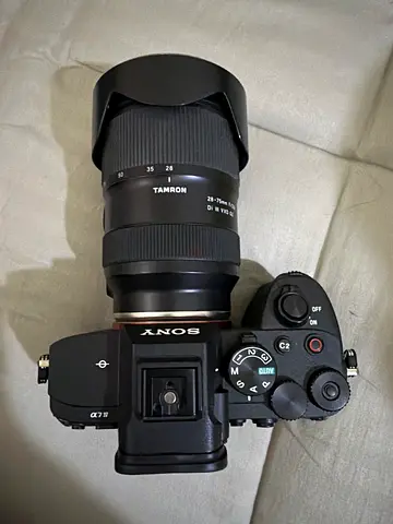 Sony mirrorless camera with Tamron 28-75mm f/2.8 lens - good condition