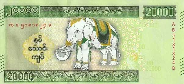MYANMAR 20000 KYAT COMMEMORATIVE BANKNOTE 2023