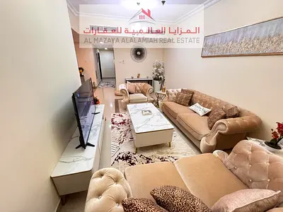 for rent monthly A fully furnished 3-bedroom 3-bathroom apartment in Al Taawun 1