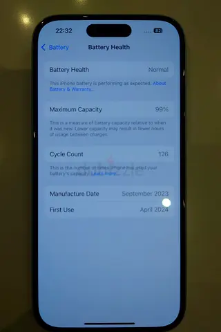 iPhone 15 128GB Green 99% battery
