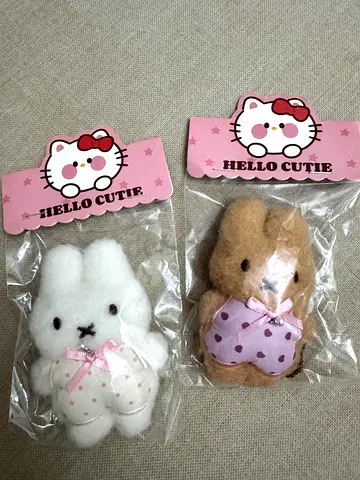 Miffy style bag charm set