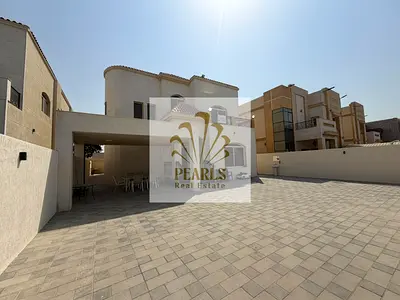 5BR master villa in Al Rawda 3 (5000 sqft). Majlis, hall, maid's room, store, large yard, shaded parking & partly furnished. 3 payments. Contact.