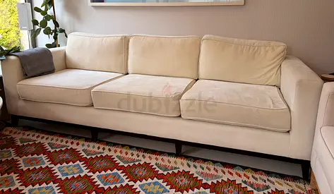 Beige 3-Seater Sofa in Good Condition