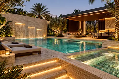 Luxury Swimming Pool & Outdoor Fitout | Bespoke Villa Design