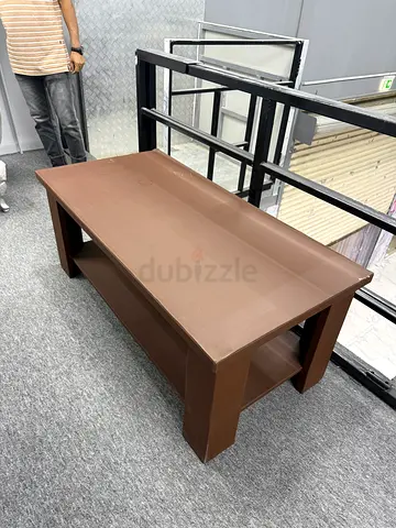 Solid Wooden Coffee Table with leather cover- Brown, Good Condition
