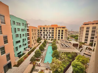 Luxury 1BHK | 2 Bathrooms | Balcony with Open & Pool View | Gated Community | Gym, Pool & Parking | Al Zahia Uptown, Sharjah | Connected to Al Zahia City Centre