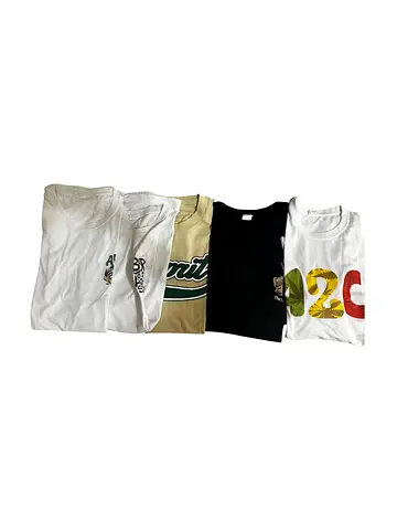 Lot of 5 casual graphic t-shirts, various sizes
