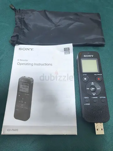 Sony Voice Recorder PX470 + Pouch - Never used