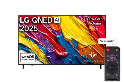 LG 75 inch QNED82 4K Smart UHD TV - webOS, HDR10 Pro
