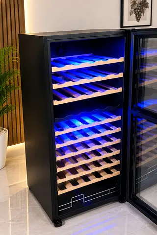 Kenwood 55bottle capacity wine cooler dual zone temp same like new condition.