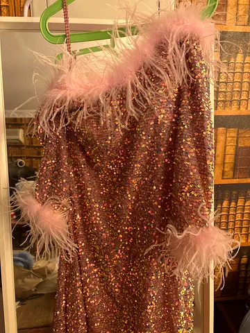 Custom made glitter pink dress worn once