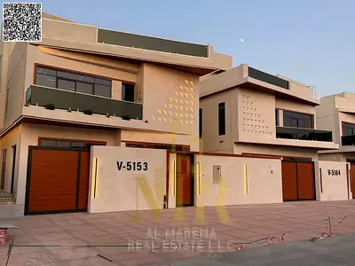 Own an elegant villa in Al Helio, Ajman, featuring a distinctive design and finishes that add a touch of luxury. Luxury Villa for Sale in Al Helio, A
