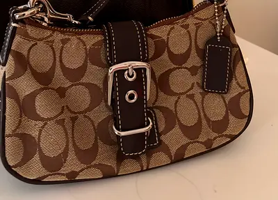 Vintage coach buckle hamptons mini in brown canvas NEGOTIABLE price