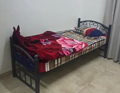 Single Metal Bed Frame with Mattress - Good Condition