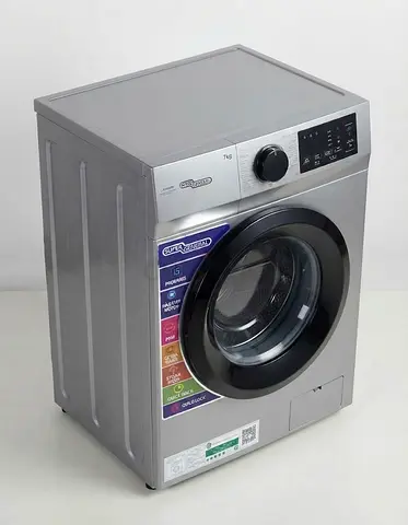 7kg Front Load Washing Machine - Silver, Good Condition