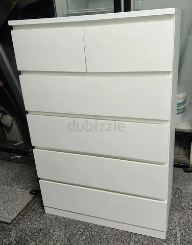 White 6-Drawer Chest of Drawers - Good Condition
