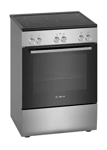 Bosch freestanding electric cooker with ceramic hob and oven - stainless steel