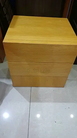Simple wooden 2drawer bedside/nightstand in light oak