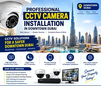 Professional CCTV Camera Installation in Downtown Dubai!