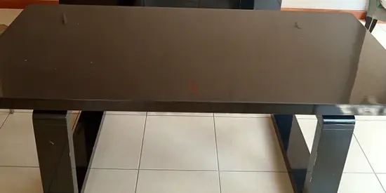 Black color dining table