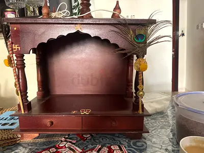 Small Wooden Pooja Mandir / Home Temple - Good Condition