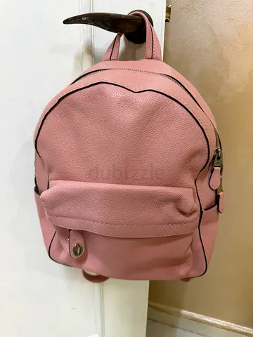 Coach Light Pink Small Leather-look Backpack - Good Condition