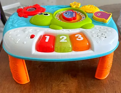 Baby activity play table -sensory manual non-musical engaging learning toy