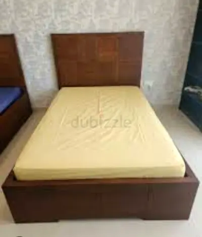 Double bed with mattress 120by190cm